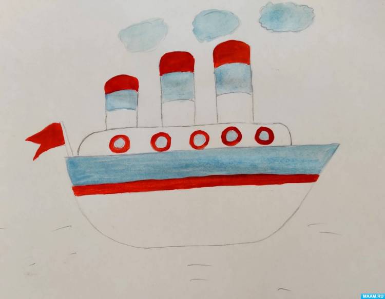 Мастер-класс по рисованию акварелью «Корабль» с детьми старшего дошкольного возраста 