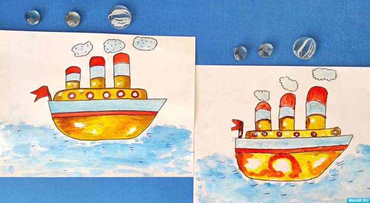 Мастер-класс по рисованию акварелью «Корабль» с детьми старшего дошкольного возраста 