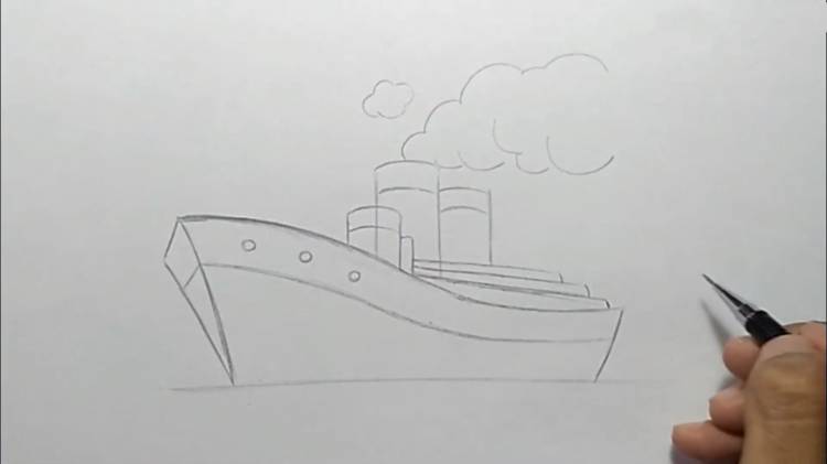Военный корабль для срисовки