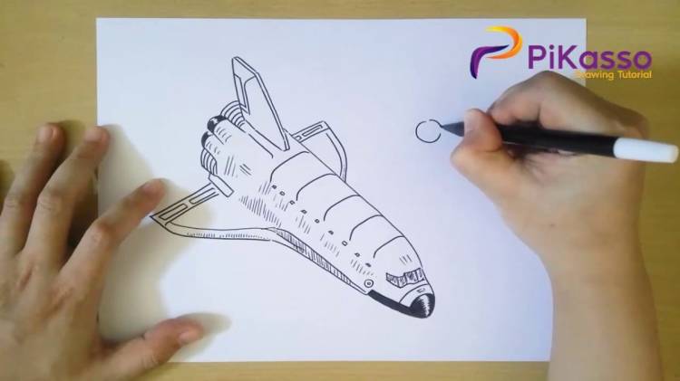 как нарисовать космический корабль