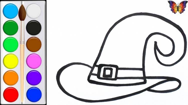 How to draw a hat for Halloween