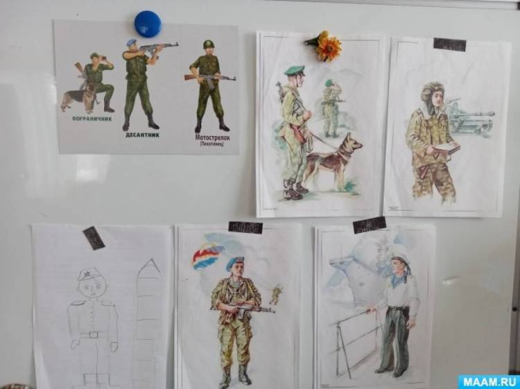Конспект ОД по рисованию в подготовительной к школе группе «Военные профессии» 