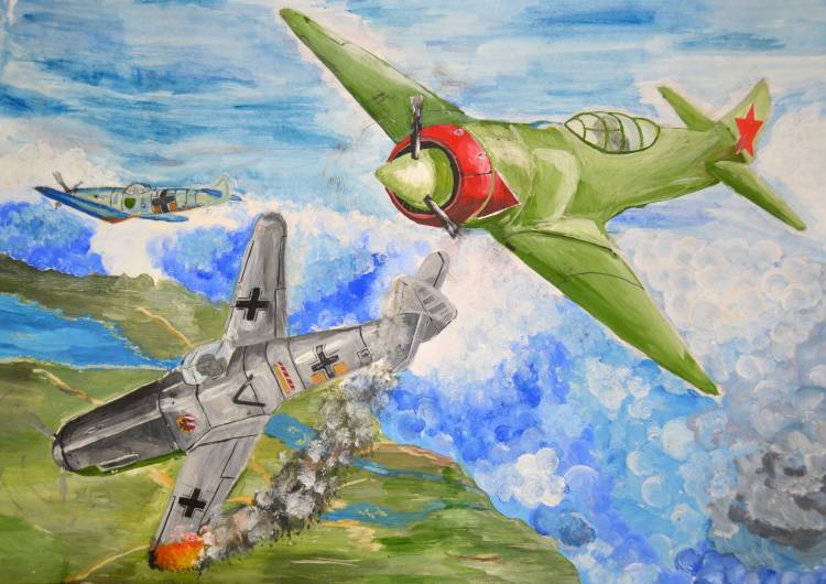 Рисунки на военную тему самолеты