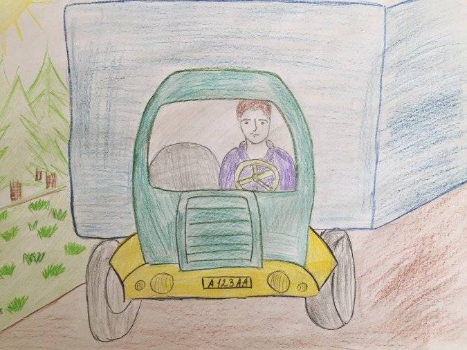 Рисунки на тему профессия водитель 