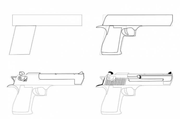 Оружие срисовки легкие пошаговые 