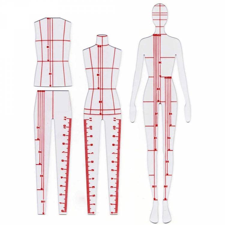 Модная модель линейки для человеческого тела дизайн одежды инструмент для рисования скетчей для модного дизайна Женская линейка для рисования подходит для бумаги A