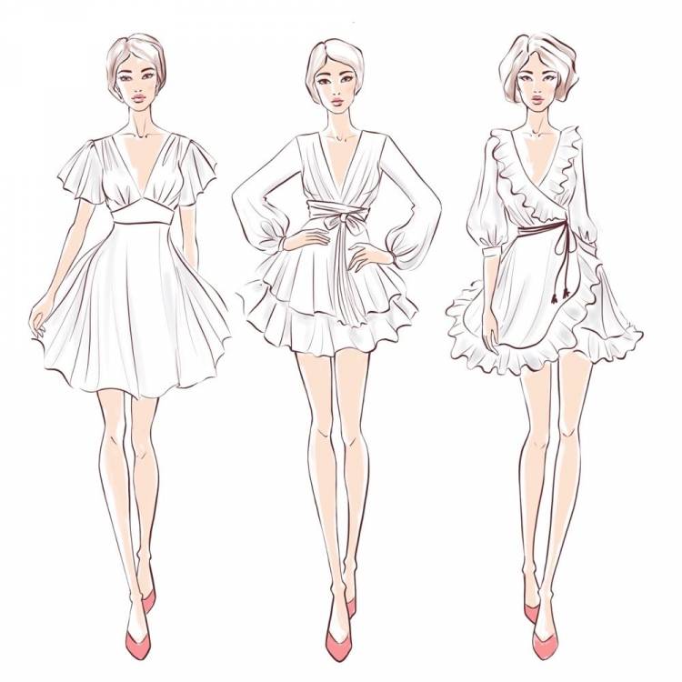 Stylish Fashion Illustration Sketch