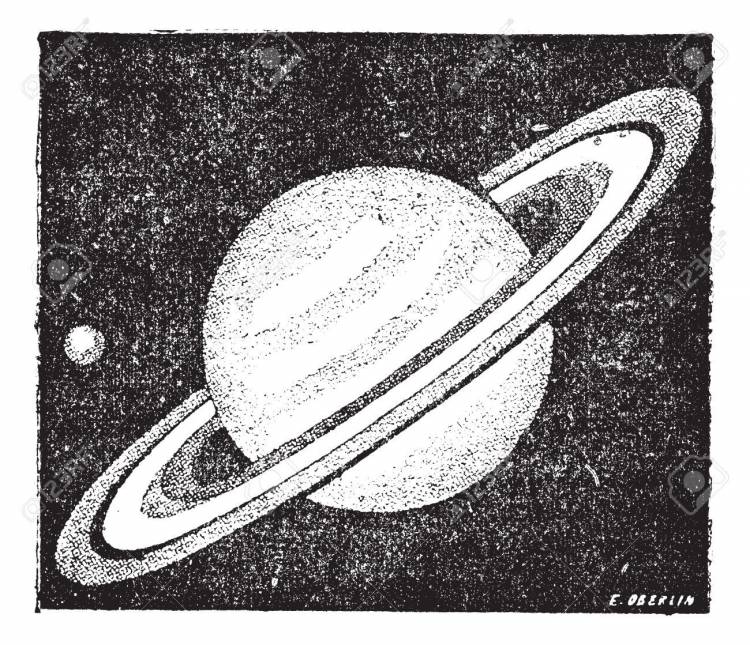Рисунок сатурна карандашом