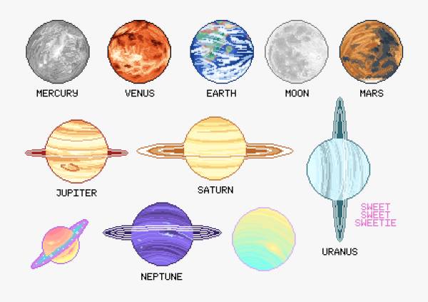 Картинки планеты солнечной системы цветные 