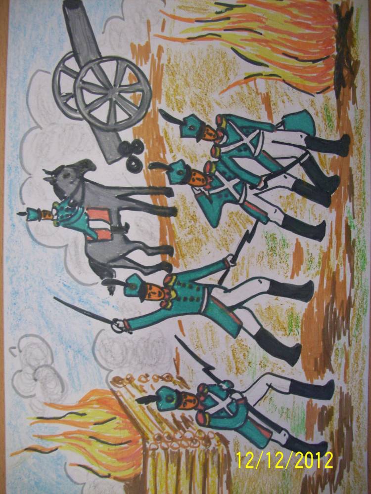 Рисунок на тему Бородинское сражение