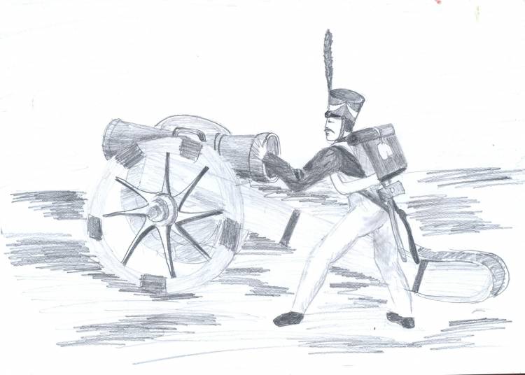 Рисунок детский бородинская битва