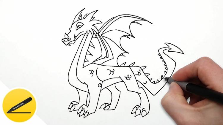 How to Draw a Dragon ☆ Draw a Dragon step by step