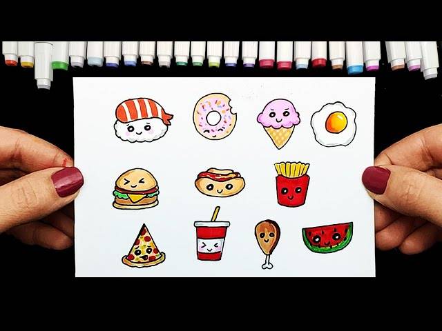 Cute food drawings for sketchbook