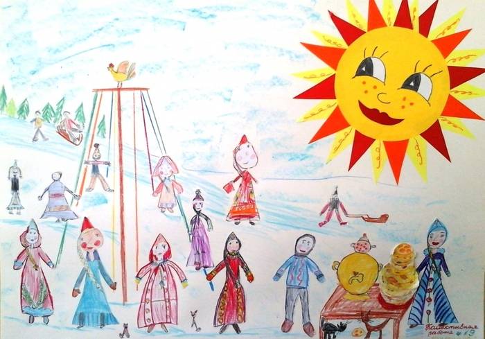 Народные праздники в рисунках детей