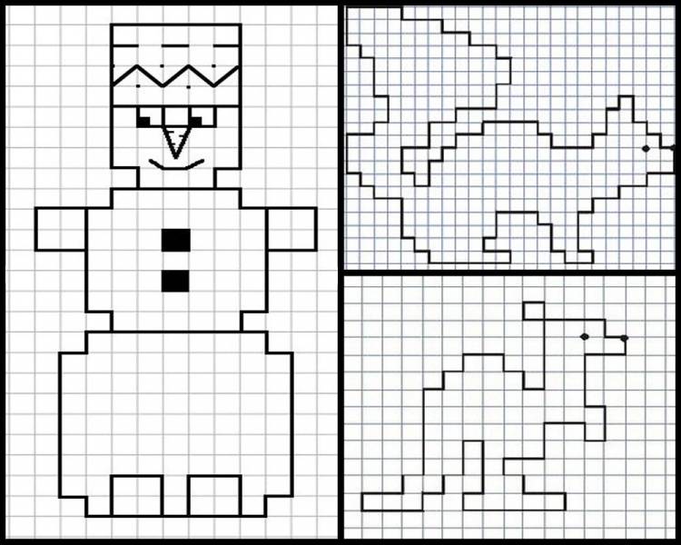 Сложные рисунки по клеточкам в тетради для начинающих 