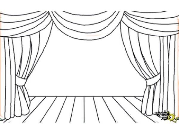 Идеи для срисовки сцена театра легкие 