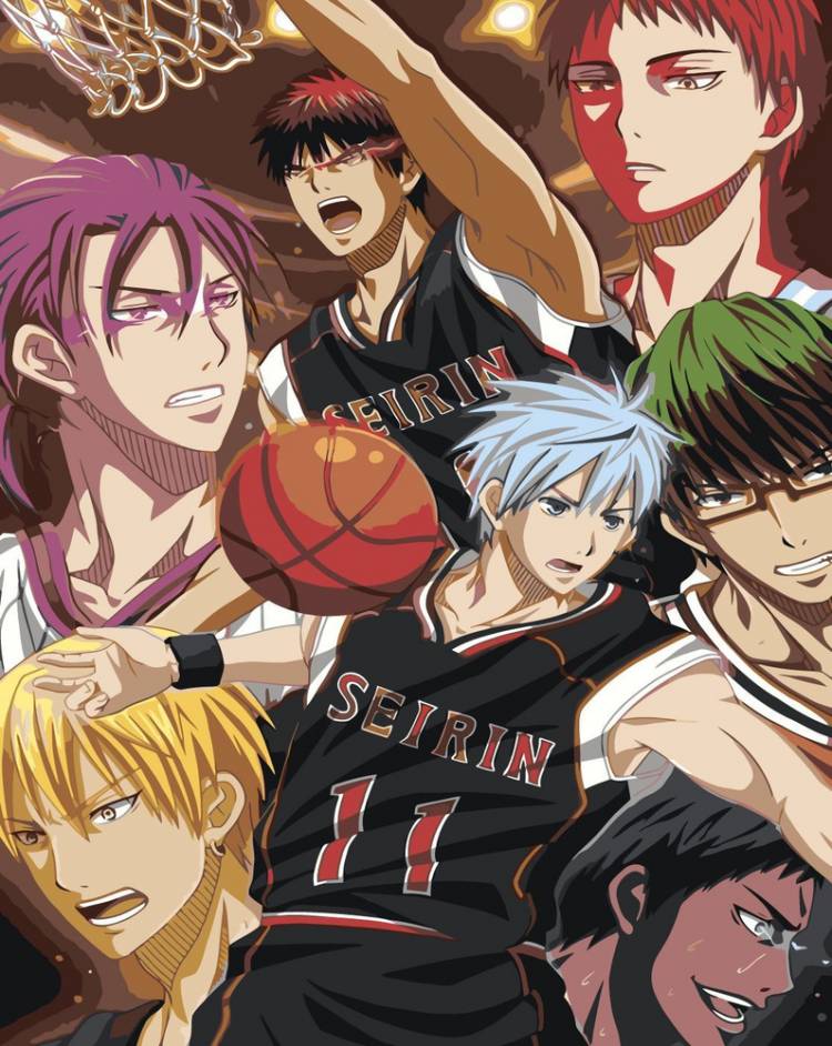 картина по номерам Аниме Kuroko no Basuke Баскетбол Куроко