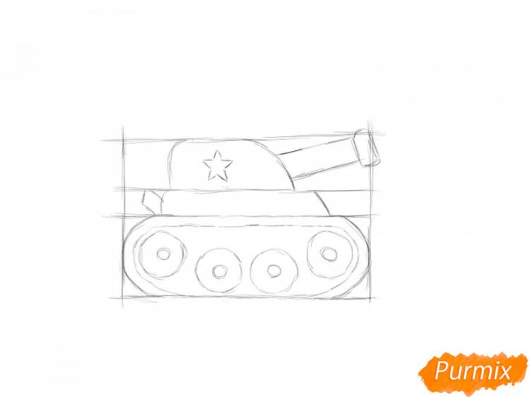 Как нарисовать танк на