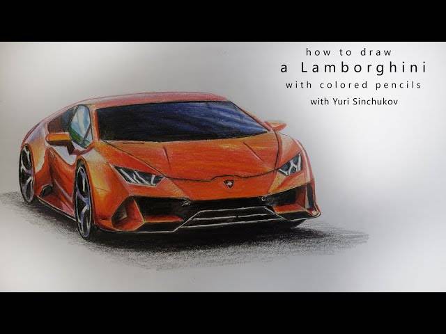 How to Draw a Lamborghini как нарисовать Ламборджини