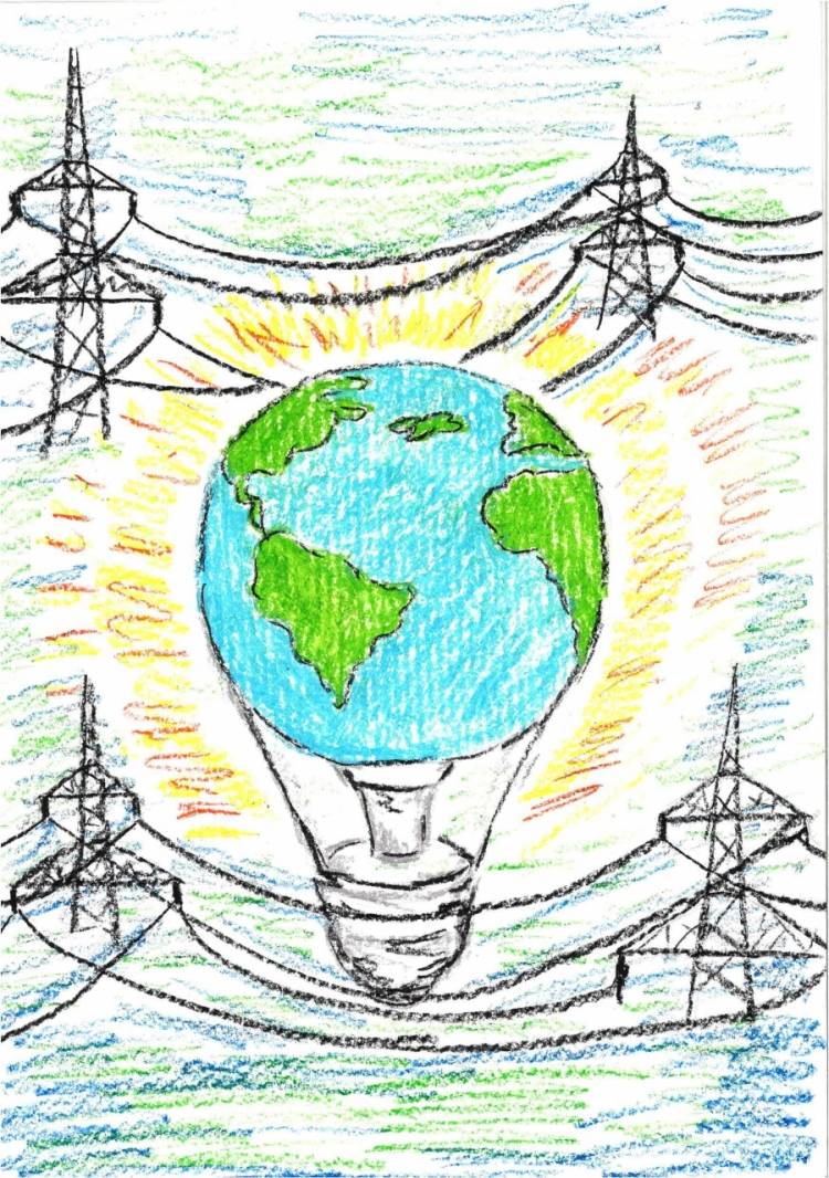 Рисунок на тему Энергетика глазами детей