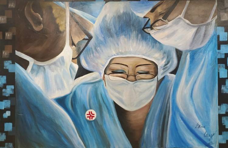 Настенный рисунок в честь Дня медицинского работника появился в нижегородской «РЖД
