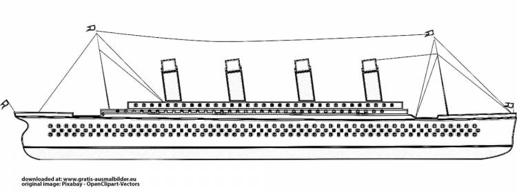 Раскраска титаник корабль