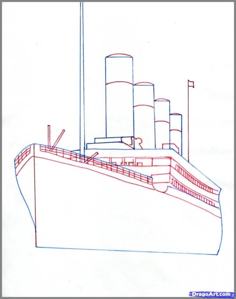 Титаник рисунок детский