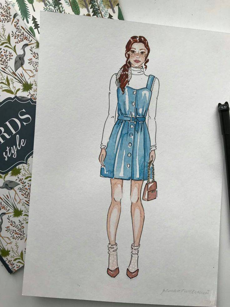 Эскиз рисунок одежда fashion sketch illustration art