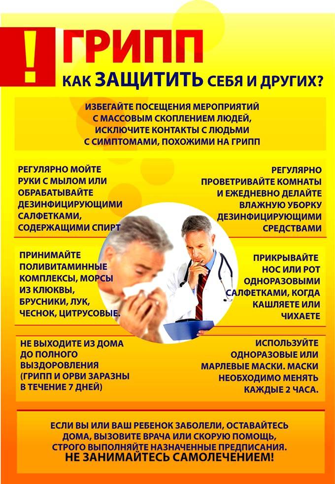 Буклеты, листовки, плакаты по профилактике гриппа и вакцинации