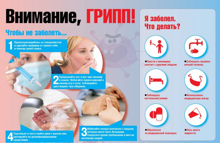 Буклеты, листовки, плакаты по профилактике гриппа и вакцинации