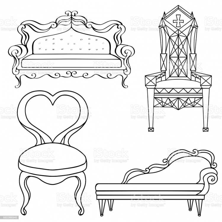 Мебель в стиле барокко рисунок карандашом легко в интерьере 