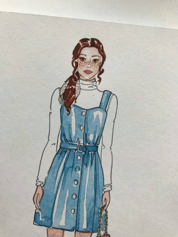 Эскиз рисунок одежда fashion sketch illustration art