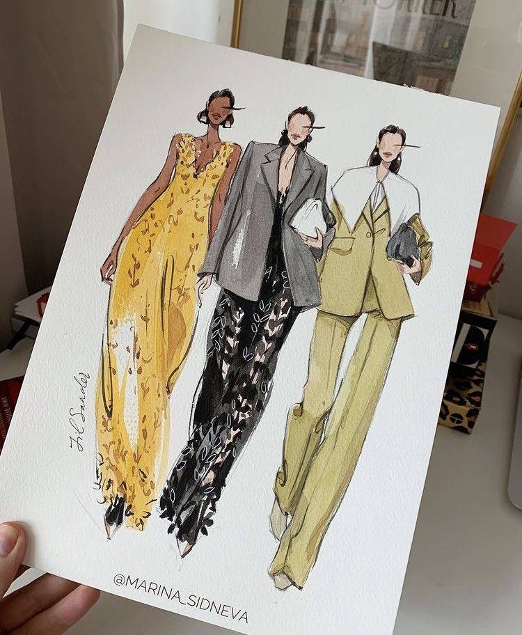 Fashion illustration @marinasidneva