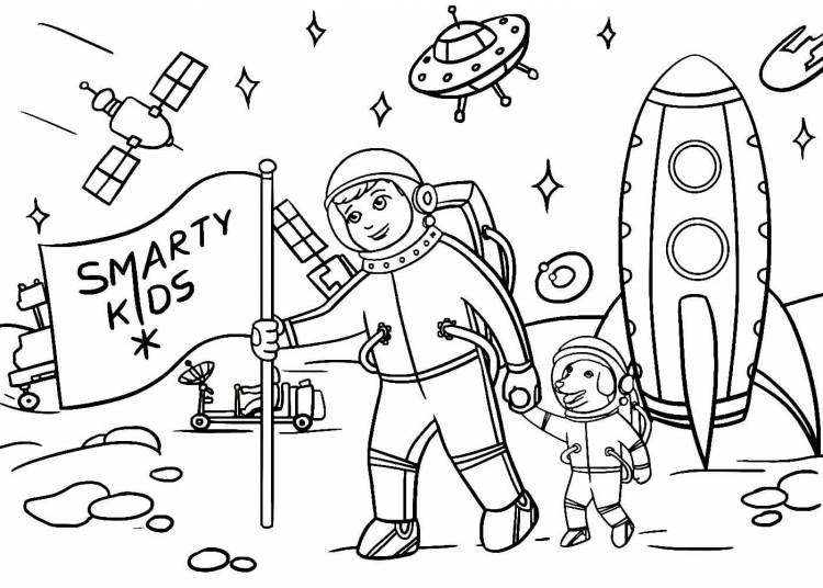 Детские рисунки ко Дню космонавтики