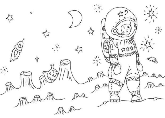 Рисунки ко Дню космонавтики карандашом (для срисовки
