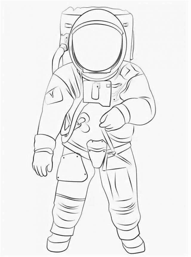 Рисунки для срисовки космонавтов 