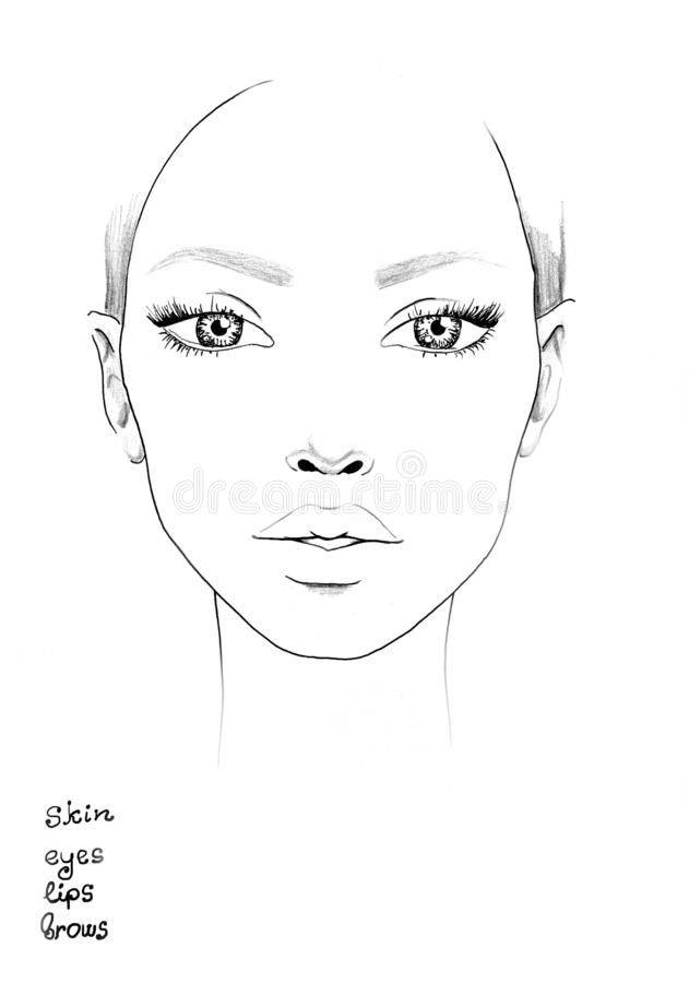 Face Chart Makeup Artist Blank