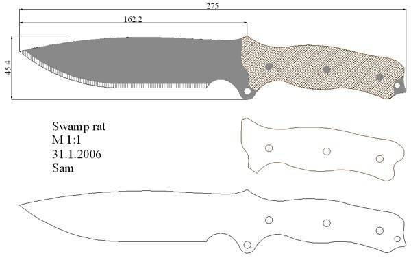 Чертежи ножей