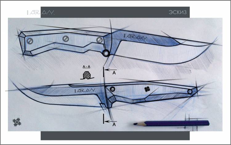 Наброски охотничьих ножей (Много фото)