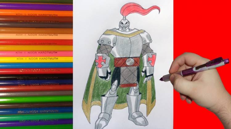 How to draw Knight, TMNT, Как нарисовать Рыцаря