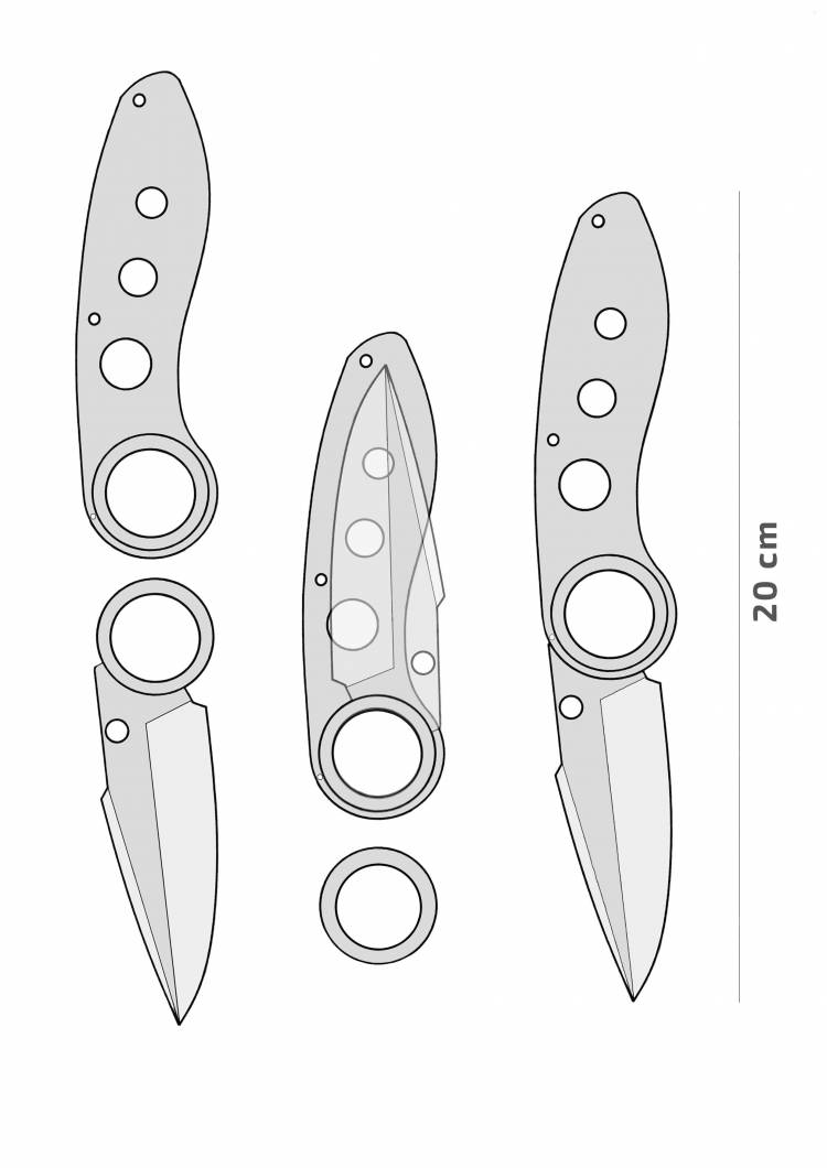 Картинки ножей из картона