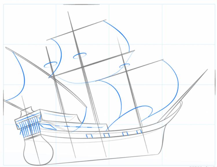 Как нарисовать пиратский корабль
