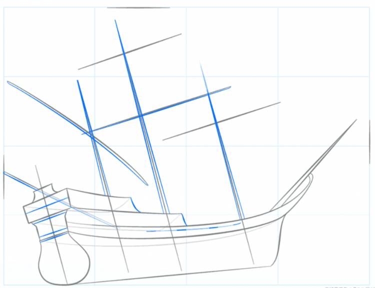 Как нарисовать пиратский корабль