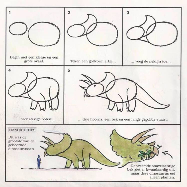 Динозавр рисунок для детей легкий поэтапно 