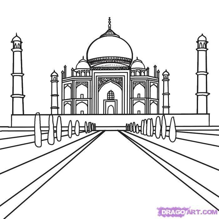 Pin How To Draw The Taj Mahal Step