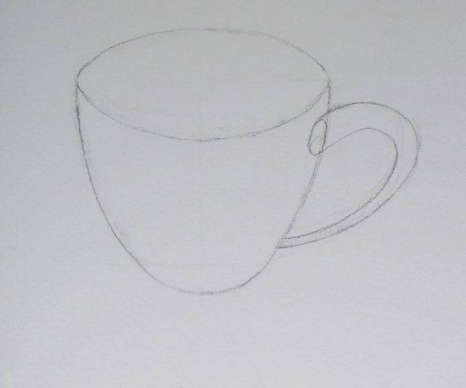 Как нарисовать чашку