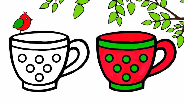 Как нарисовать чайную чашку l Простые рисунки для детей