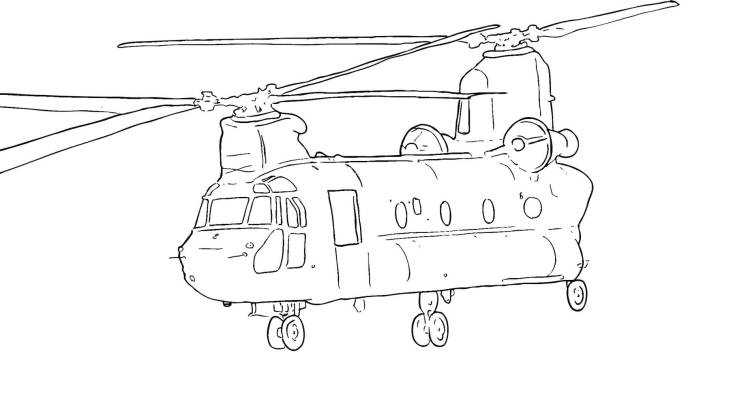 Вертолет рисунок поэтапно