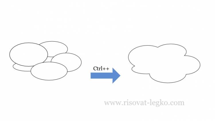 Как рисовать облака и солнце поэтапно в Inkscape