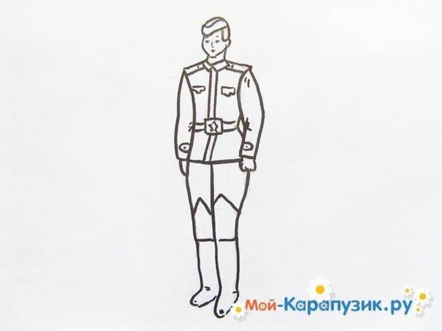 Как нарисовать солдата цветными карандашами